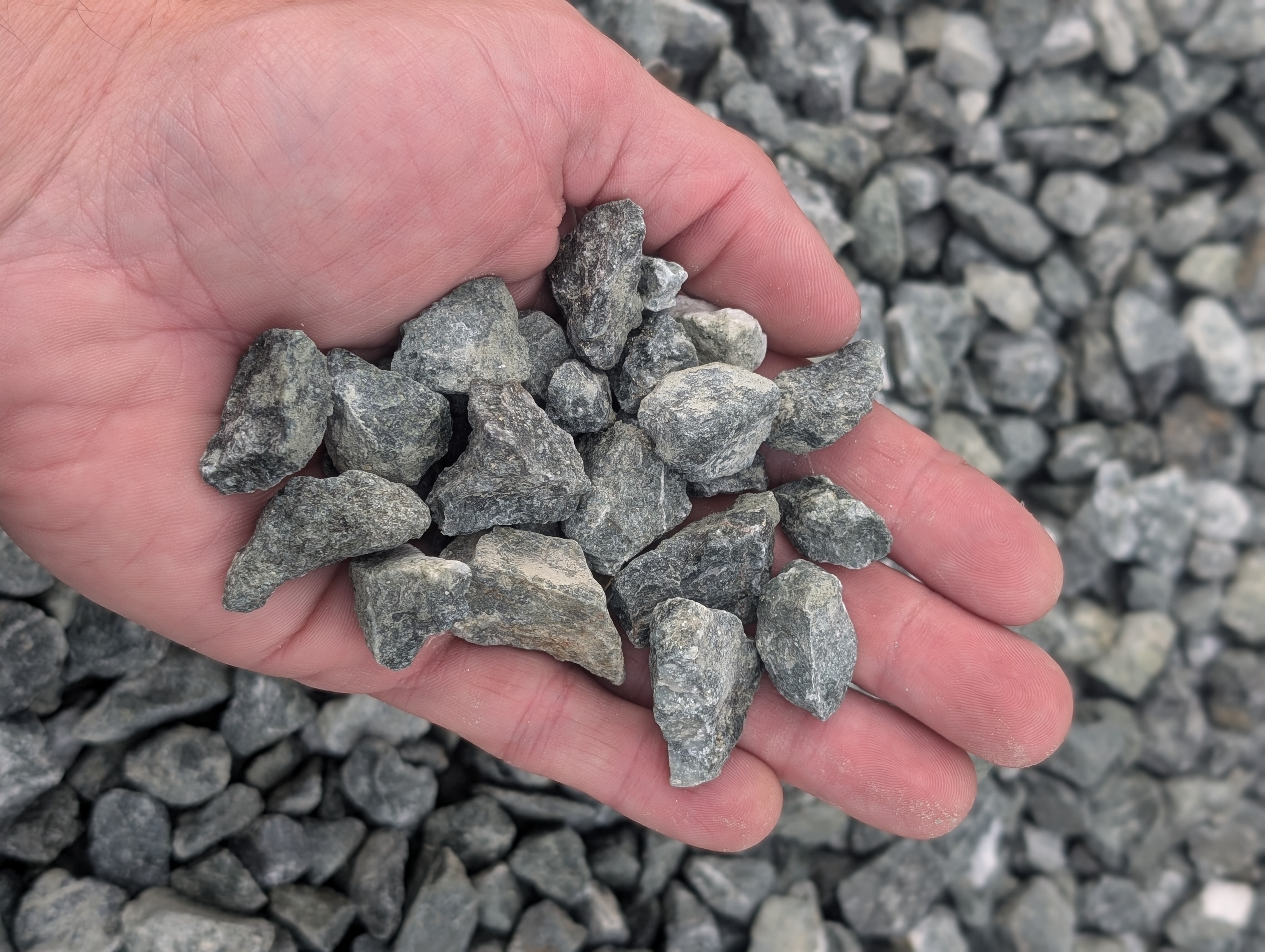 Blue Landscape Rock 3/4" — Up close